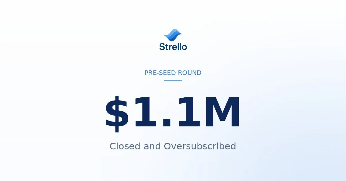 Strello pre-seed round — $1.1M closed and oversubscribed